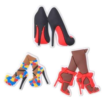 UNN 50 Pcs Women Girls Pink Cartoon Shoe Charms Kids Lovely Makeup Bling Decorations for Party Favor 50pcs-5