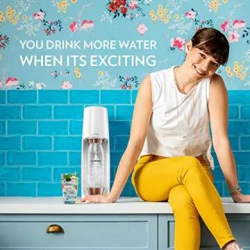 SodaStream Fizzi Sparkling Water Maker Bundle (Rose Gold), with CO2, BPA free Bottles, and bubly drops Flavors