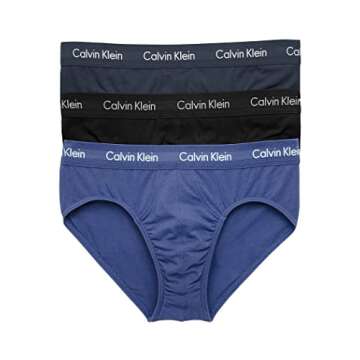Calvin Klein Men's Underwear Cotton Stretch 3 Pack Briefs - Ultimate Comfort & Support