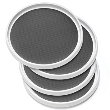 10 Inch Non-Skid Lazy Susan Organizers Set of 4 for Kitchen Bathroom