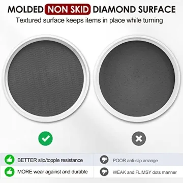 10 Inch Non-Skid Lazy Susan Organizers Set of 4 for Kitchen Bathroom