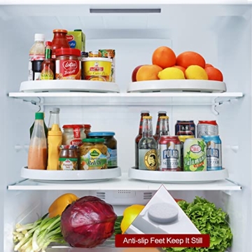 10 Inch Non-Skid Lazy Susan Organizers Set of 4 for Kitchen Bathroom