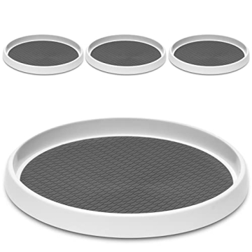 10 Inch Non-Skid Lazy Susan Organizers Set of 4 for Kitchen Bathroom