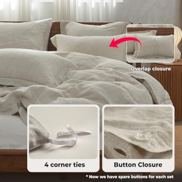 Luxurious Simple&Opulence 100% Linen Duvet Cover Set