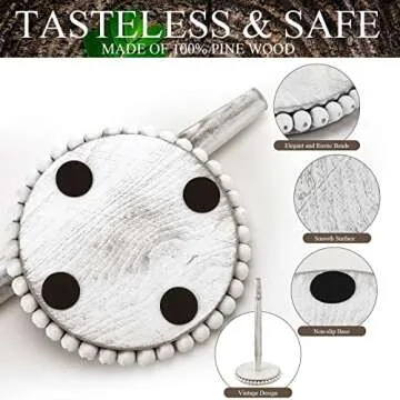 Rustic Wooden Paper Towel Holder for Kitchen and Bathroom