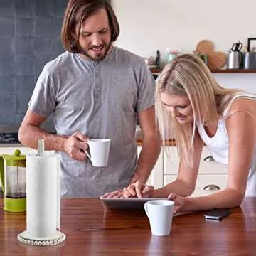 Rustic Wooden Paper Towel Holder for Kitchen and Bathroom