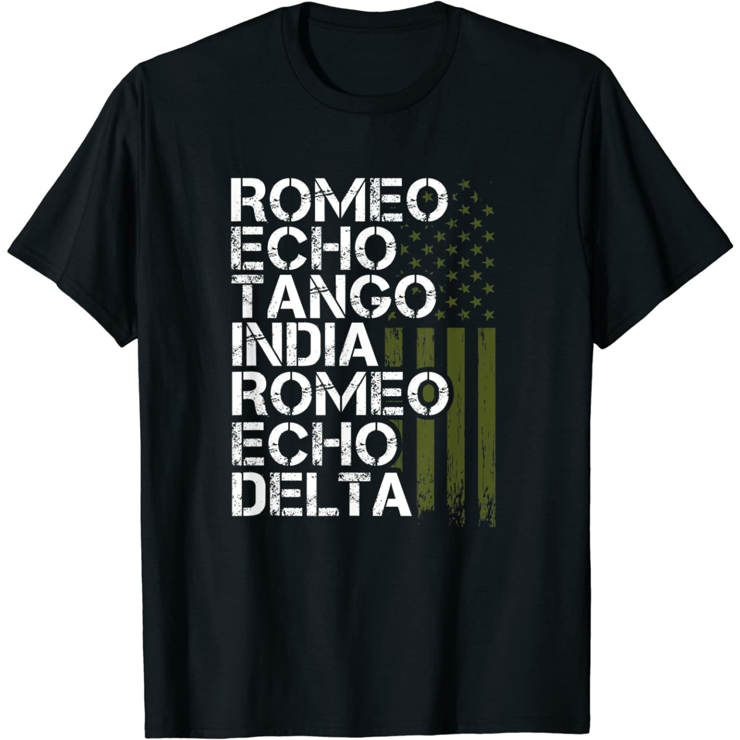 Phonetic Alphabet T-Shirt for Retired Military