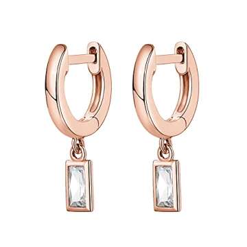 PAVOI 14K Gold Plated S925 Sterling Silver Post Lightweight Drop/Dangle Huggie Earrings for Women | Religious Ornament: Cross, Evil Eye, Clover, Celtic | Dainty Earrings for Women