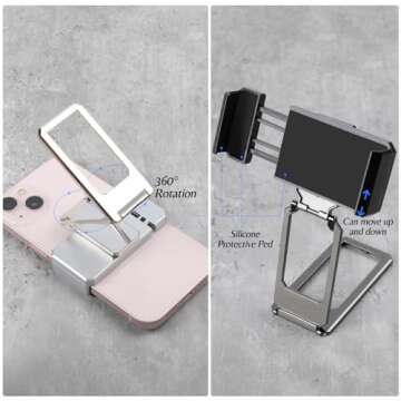 Rednow Upgraded 360° Folding Adjustable Phone Stand for Desk