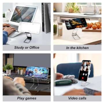 Rednow Adjustable Folding Phone Stand for All Smartphones