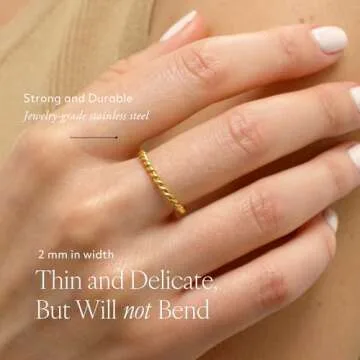 Elegant Gold Stacking Rings for Stylish Women