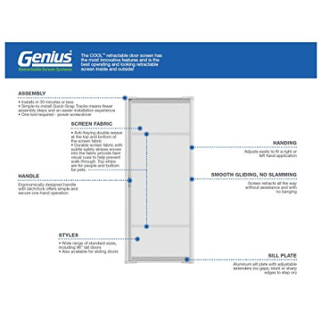 Genius COOL Retractable Screen Door for Easy Installation and Versatility