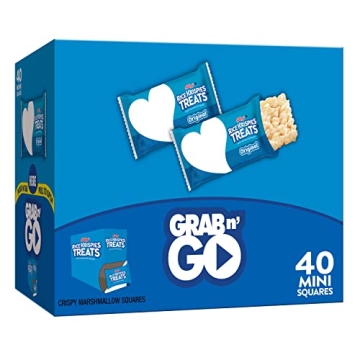 Rice Krispies Treats Mini Squares - 40 Snack Bars for Kids and Lunch