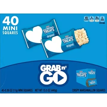 Rice Krispies Treats Mini Squares - 40 Bars for Snacks