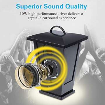 Pohopa Bluetooth Speaker: Waterproof, Wireless Outdoor Speaker with LED Lights