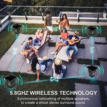 Pohopa Portable Waterproof Bluetooth Speaker with LED Lights