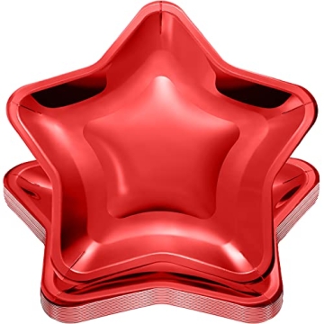 30 Pieces Thick Star Shaped Paper Plates for All Occasions
