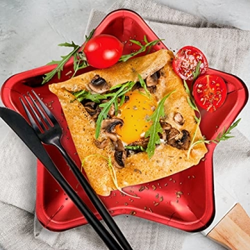 30 Thick Star Shaped Paper Plates for Celebrations