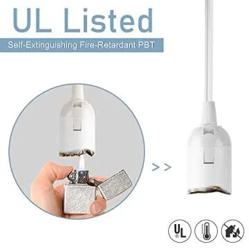 JACKYLED 15ft Extension Hanging Lantern Cord with Switch