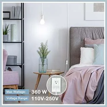 JACKYLED 15ft Extension Hanging Lantern Cord with Switch