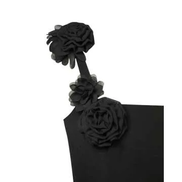 JW PEI Women's Elaina Black Mini Dress - Elegant Design