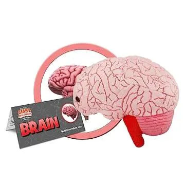 GIANTmicrobes Brain Plush, Brain Toy, Brain Stuffed Animal, Brain Gifts For Neurologist, Brain Surge...