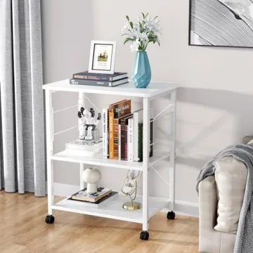 Mr IRONSTONE 3-Tier Rolling Kitchen Cart for Small Spaces