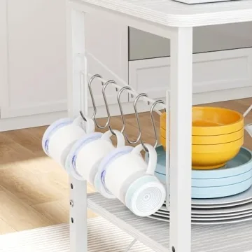 Mr IRONSTONE 3-Tier Rolling Kitchen Cart for Small Spaces