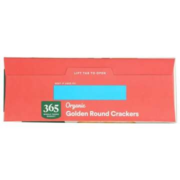 365 by Whole Foods Market, Organic Golden Round Crackers, 12 Ounce