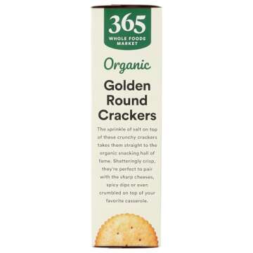 365 by Whole Foods Market, Organic Golden Round Crackers, 12 Ounce