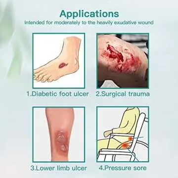 Dimora Calcium Alginate Wound Dressing, 0.8'' x 12'' Rope, 5 Individual Pads, Soft and Highly Absorbent Dressing Gauze, Non-Stick Padding for Wound Care