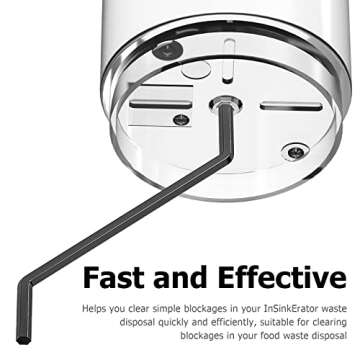 Ullnosoo Garbage Disposal Wrench, Garbage Disposal Allen Wrench Tool Compatible with InSinkErator Garbage Disposal to Unjam Kitchen Sink Food Garbage Disposal Clogging Black