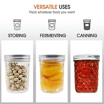 12 oz Wide Mouth Canning Jars with Lids – 9 Pack