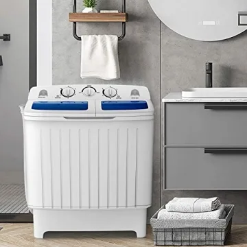COSTWAY Twin Tub Portable Washing Machine 20 Lbs