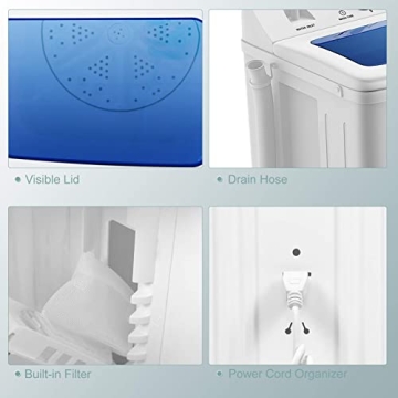 COSTWAY Twin Tub Portable Washing Machine 20 Lbs