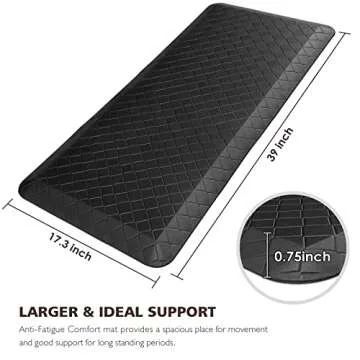 HappyTrends Kitchen Floor Mat - 4/5 Inch Thick Anti-Fatigue Kitchen Rug,Waterproof Non-Slip Kitchen ...