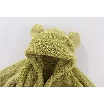 JEUROT Newborn Baby Winter Snowsuit Hooded Thicken Winter Bunting Snowsuit Winter Outwear for Baby Girls Boys Green