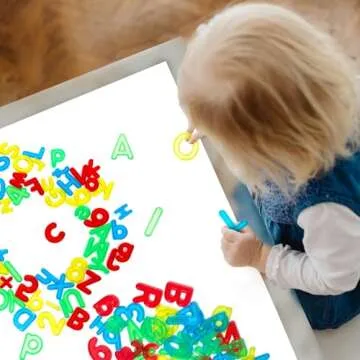 67 Pcs Plastic Practice Set Transparent Letters and Numbers Include Uppercase Letters Lowercase Letters and Numbers Colorful Plastic Letters and Numbers for Kids Counting and Spelling, Ages 3+