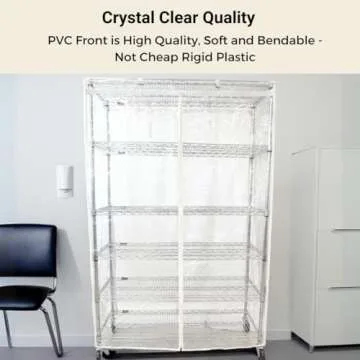 Formosa Covers Premium All Clear Wire Shelf Cover - Heavy-Duty Storage Solution for Wire Shelving Rack (36”Wx18”Dx72”H) - Waterproof PVC, Multi Zipper - Keep Your Space Clean and Organized