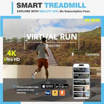 Incline 2 in 1 Under Desk Walking Pad Treadmill for Apartment Office Home,265+ lbs Capacity & Voice ...