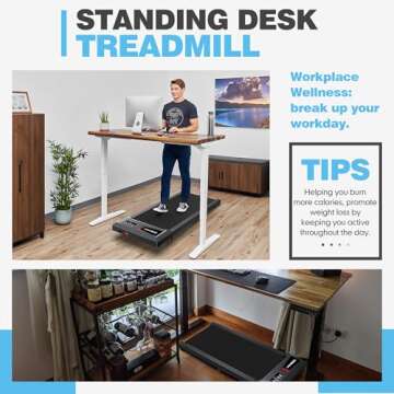 Incline 2 in 1 Under Desk Walking Pad Treadmill for Apartment Office Home,265+ lbs Capacity & Voice Controlled Smart Treadmills 2.5HP Quiet Running Jogging Machine Works with ZWIFT KINOMAP