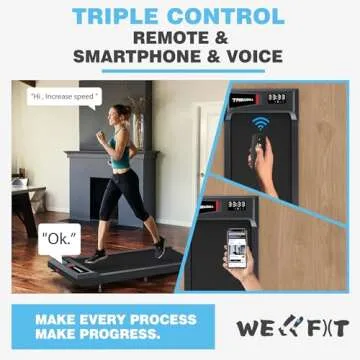 Incline 2 in 1 Under Desk Walking Pad Treadmill for Apartment Office Home,265+ lbs Capacity & Voice Controlled Smart Treadmills 2.5HP Quiet Running Jogging Machine Works with ZWIFT KINOMAP