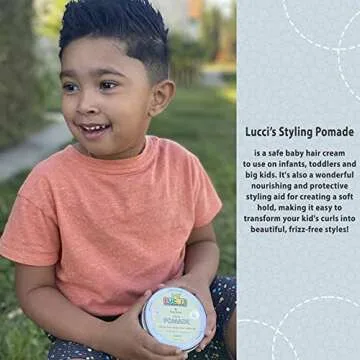 LUCCI’S CHILDRENS GROOMING SUPPLY Baby Hair Gel – 5oz Plant-Based Styling Hair Pomade for Infant...