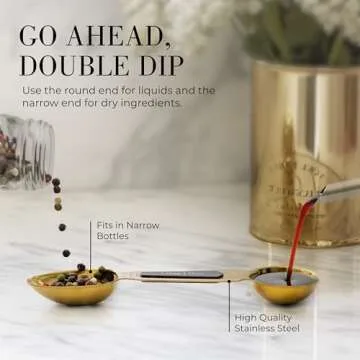 Gold Magnetic Measuring Spoons Set - Elegant & Functional