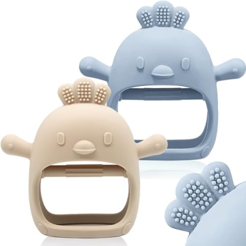 Adorable Baby Teething Toy - Food Grade Silicone Mitten