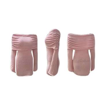 Unybwonn Women's Off The Shoulder Pink Knit Sweater Mini Dress Long Sleeve Mesh Sheer Bodycon Short Dresses for Party Club