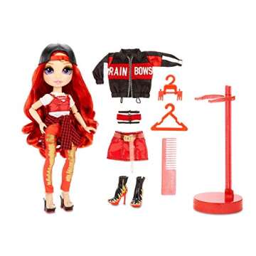 Rainbow High Ruby Anderson - Red Clothes Fashion Doll with 2 Complete Mix & Match Outfits and Accessories, Toys for Kids 6 to 12 Years Old