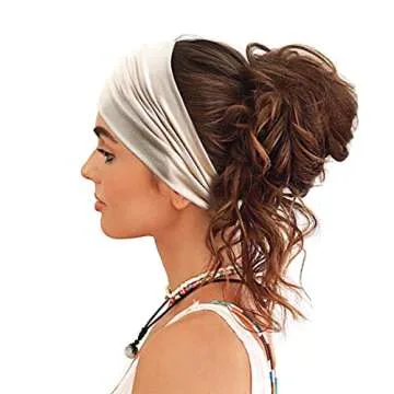 GILI 2 Pack Stylish Wide Headbands for Women & Girls