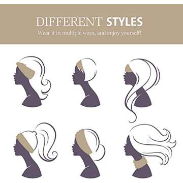 GILI 2 Pack Stylish Wide Headbands for Women & Girls