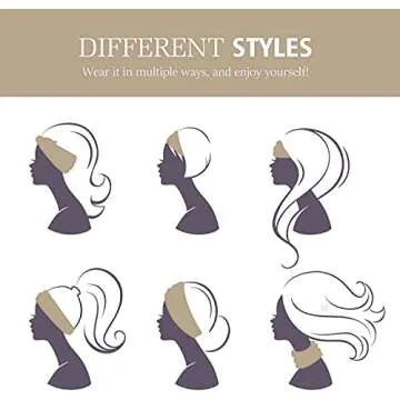 GILI 2 Pack Stylish Wide Headbands for Women & Girls